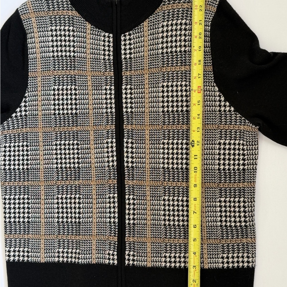 Pendleton Black 100% Wool Zip Sweater - image 6